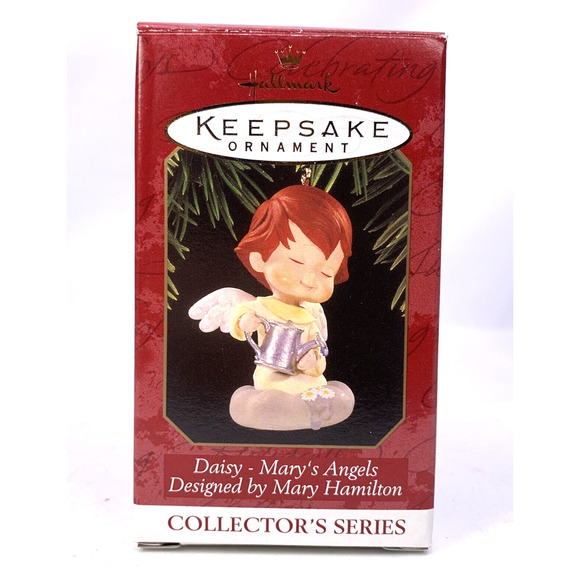 Hallmark Mary's Angels DAISY Keepsake Ornament 1997 Series #10 Watering Can - Picture 8 of 12